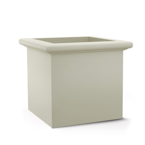 Unplanted Tuscana Fiberglass Square Planter in white Unplanted Tuscana Fiberglass Square Planter in white