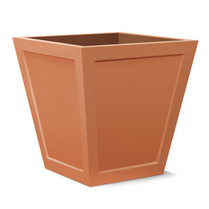 Unplanted Ashville Fiberglass Tapered Square Planters in Terracotta Unplanted Ashville Fiberglass Tapered Square Planters in Terracotta