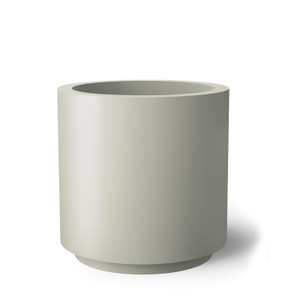 Round marek planter shown in dove grey Round marek planter shown in dove grey