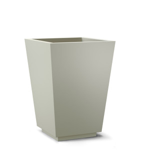 Marek tapered square planter shown in dove Marek tapered square planter shown in dove