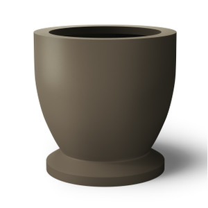 Novara round planter shown in black fox. Novara round planter shown in black fox.