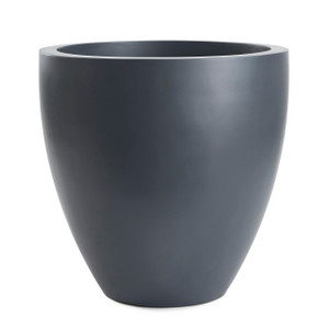 Black Rocca round planter shown in black. Black Rocca round planter shown in black.
