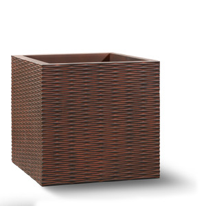 Draper Fiberstone Square Planter shown in a ferric finish.