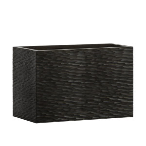 Dune Fiberstone Rectangular Planter unplanted on white background Dune Fiberstone Rectangular Planter unplanted on white background