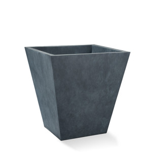 Manhattan Fiberstone Tapered Square Planter in zinc