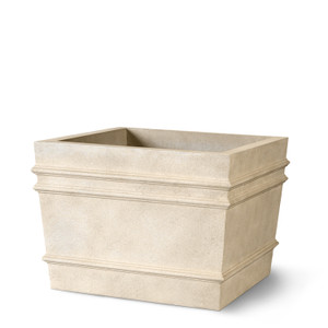 Custis square planter shown in a tiza finish.