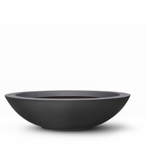 Modern low bowl shown in black