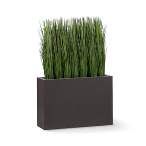 Twelve bundles of ocean grass plants in a modern planter.