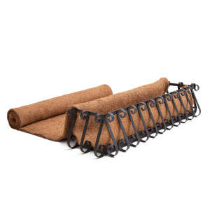 Coco Fiber Roll placed into a window box Coco Fiber Roll placed into a window box