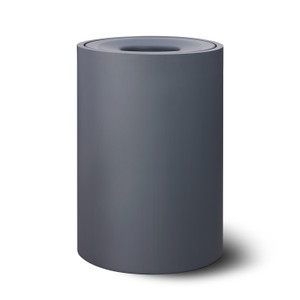 Modern trash bin show in charcoal. Modern trash bin show in charcoal.