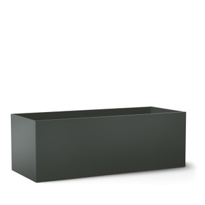 Modern powder coated planter.  Shown in charcoal.