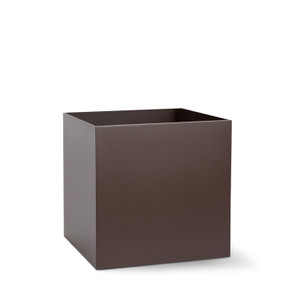 Modern powder coated planter. Shown in black fox. Modern powder coated planter. Shown in black fox.
