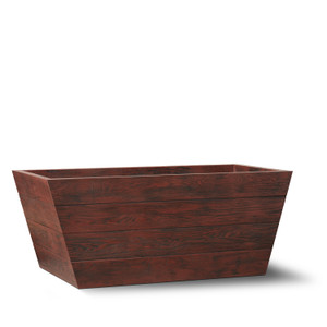 Tapered madera planter shown in a filbert finish Tapered madera planter shown in a filbert finish