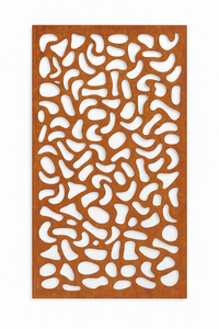 Perfect Corten Steel Screen on white background Perfect Corten Steel Screen on white background