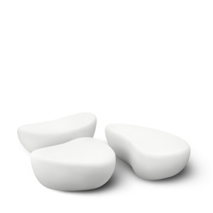 Three different sizes of Liscio Bench on white background