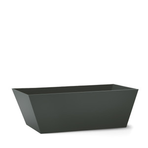 Manhattan Powder-Coated Aluminum Tapered Rectangular Planter