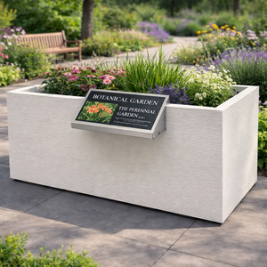 A Dune Planter with integrated signage