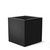 Modern fiberglass square planter in matte black – quick ship
