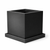 Modern fiberglass square planter in matte black with saucer– quick ship