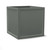 Unplanted Ashville Fiberglass Square Planter in dark gray