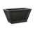 Unplanted Ashville Fiberglass Tapered Rectangular Planter in black