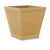Unplanted Ashville Fiberglass Tapered Square Planters in mocha