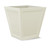 Unplanted Ashville Fiberglass Tapered Square Planters in white