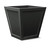 Unplanted Ashville Fiberglass Tapered Square Planters in black