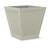 Unplanted Ashville Fiberglass Tapered Square Planters in dove