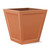 Unplanted Ashville Fiberglass Tapered Square Planters in Terracotta