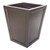 Unplanted Ashville Fiberglass Tapered Square Planters in black fox