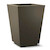 Marek tapered square planter shown in black fox.