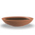 Modern low bowl shown in terracotta