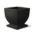 Novara square planter shown in black.