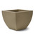 Rocca Fiberglass Tapered Square Planter in mocha