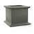 Square Sienna fiberglass planter shown in dark gray. Square Sienna fiberglass planter shown in dark gray.