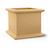 Square Sienna fiberglass planter shown in mocha. Square Sienna fiberglass planter shown in mocha.