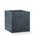 Modern square Fiberstone planter shown in a zinc finish.