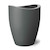 Round Nazca planter shown in charcoal.