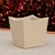 Front angle view of square Nazca planter without plants.