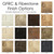 13 different hand applied finishes in GFRC or fiberstone