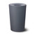 Modern tapered round trash bin shown in charcoal
