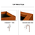 Steel planter top trim options graphic