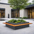 Planter with Integrated Perimeter Bench in a corporate plaza