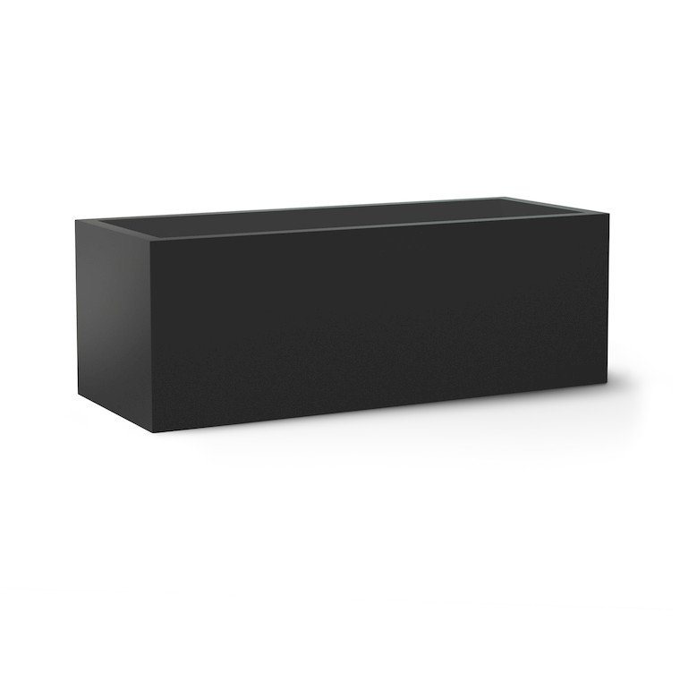 Black modern planter.