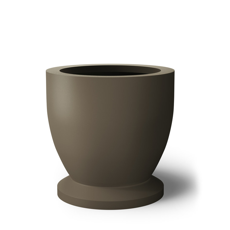 Novara round planter shown in black fox.
