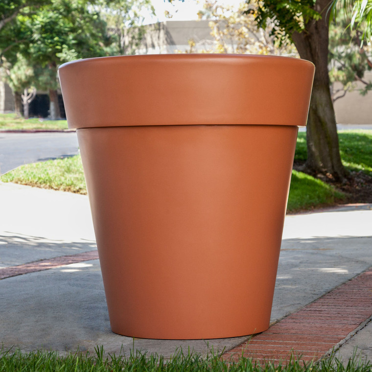 Seville Fiberglass Large Terracotta Pot.