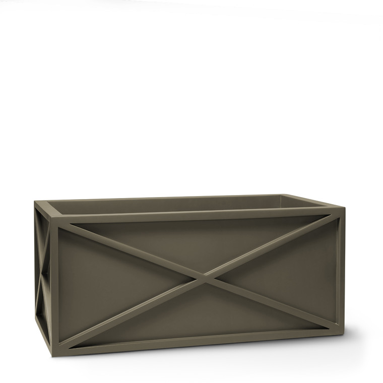 Xander rectangular planter shown in black fox.