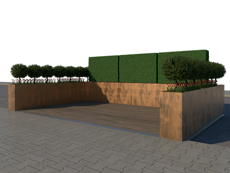Corten Steel Parklet