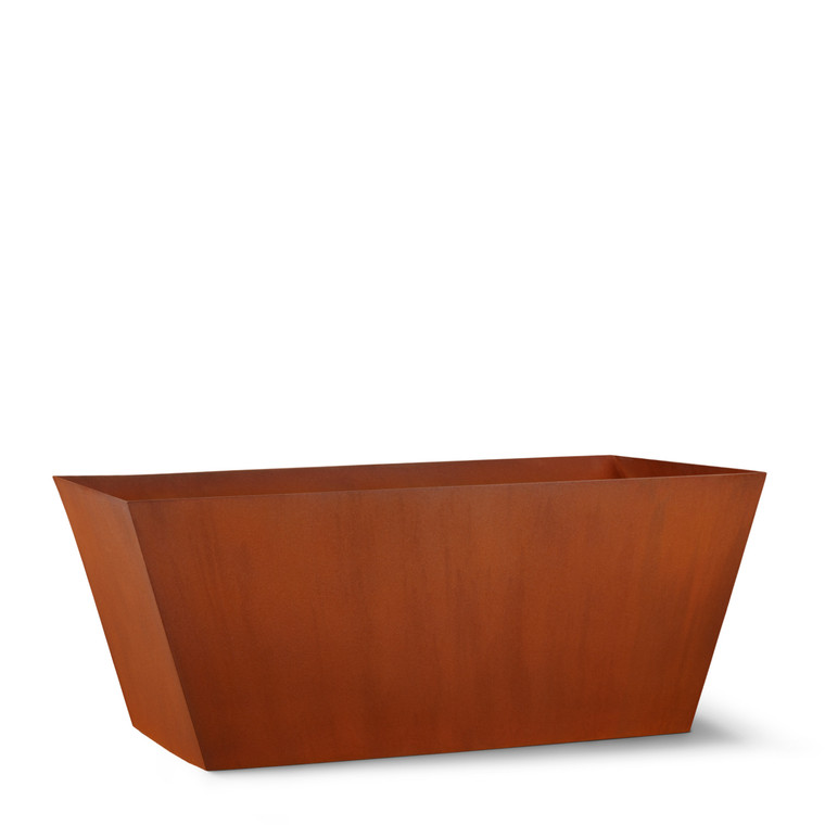 Manhattan rectangle planter made in corten steel